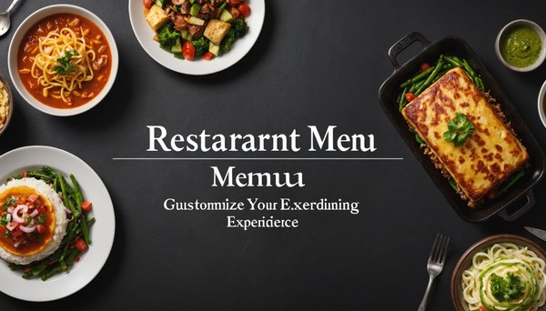 Menu de restaurant : personnalisez votre expérience culinaire